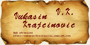 Vukašin Krajčinović vizit kartica